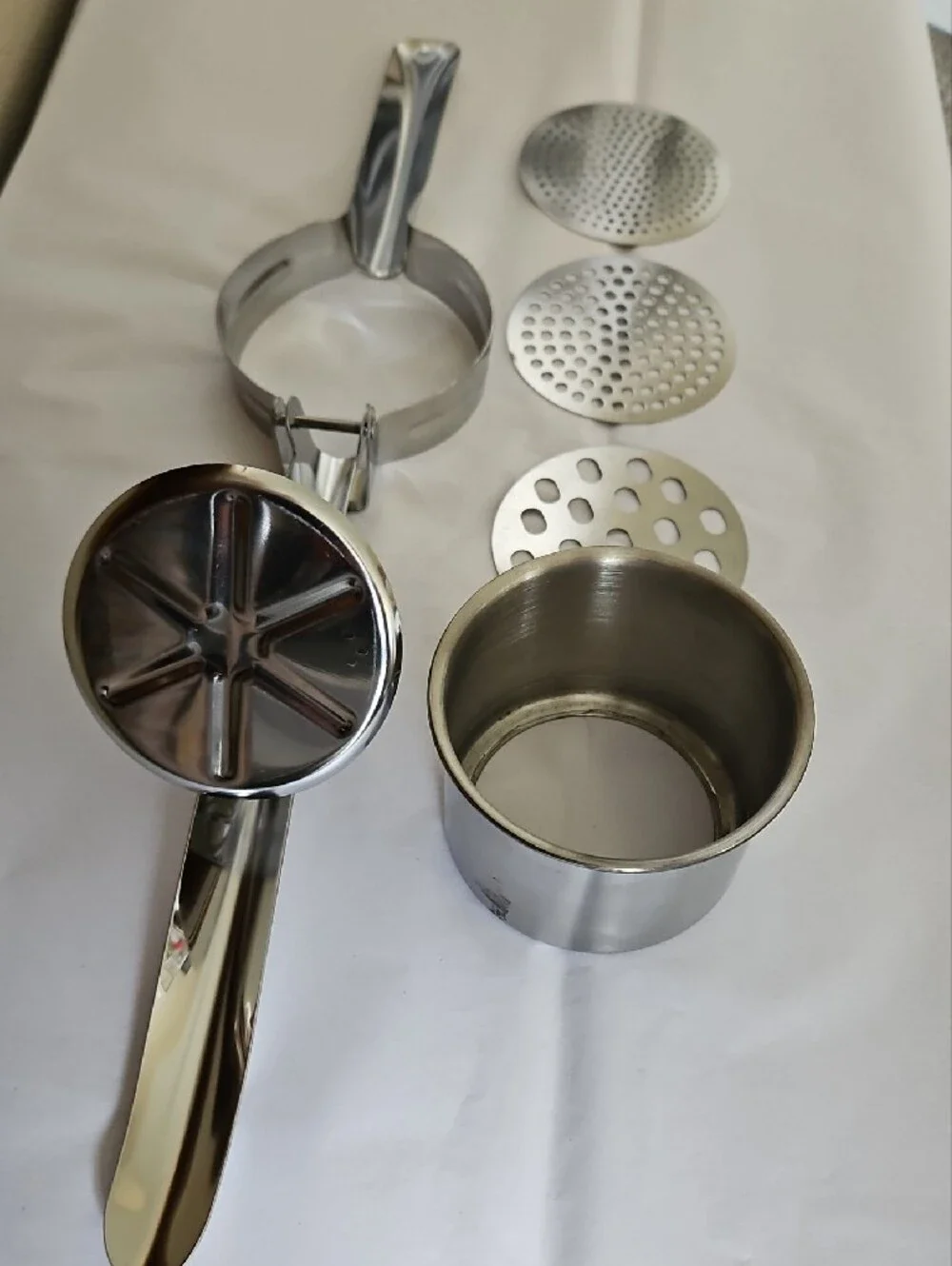 Potato Ricer/ Mash Baby Food/ Gnocchi/ Garlic Stainless Steel Hand Press